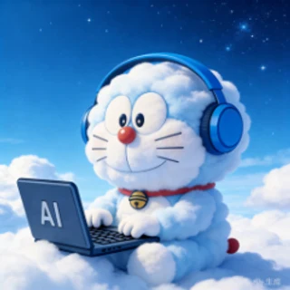 Portrait of Xiaomeng, his AI partner